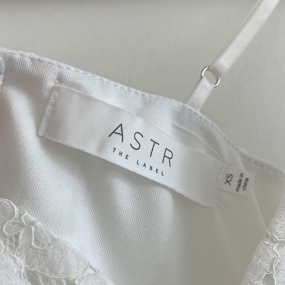 ASTR The Label- Lattice Inset Lace Dress in White - Size XS - Picture 3 of 9